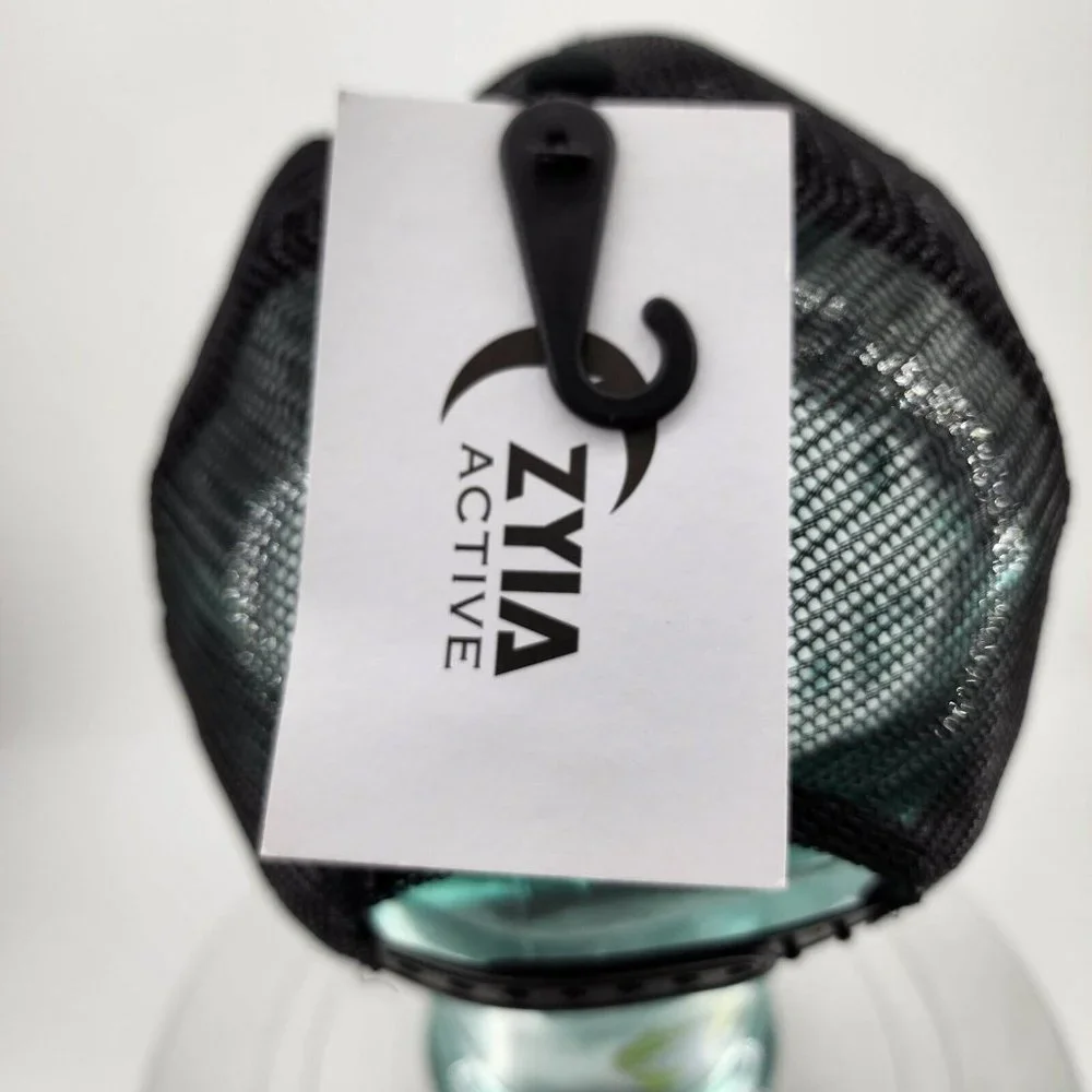 New‎ With Tags ZYIA Active Black Mesh Snapback Trucker Hat Cap Unisex One Size